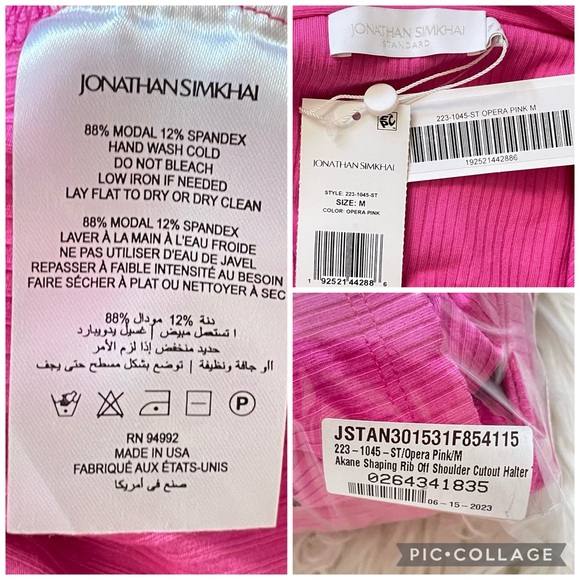 Jonathan Simkhai STANDARD Dress NWT Akane Shaping Rib Off Shoulder Cutout Halter - Picture 15 of 15